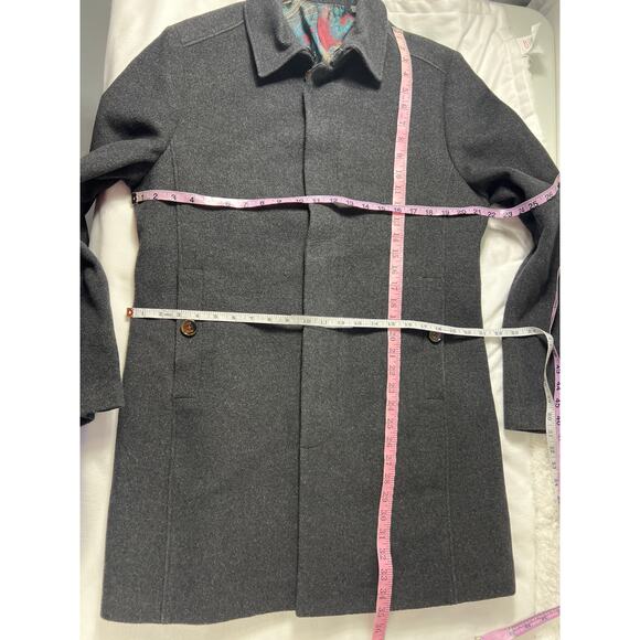Ted Baker Mens 4 Large Wool Blend Over Coat Top Old Money Quiet Luxury - Picture 9 of 10